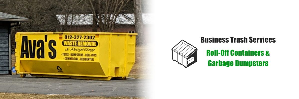 Ava's Waste Removal offers business trash service including roll-off containers & dumpsters.